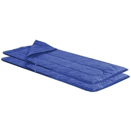 Kit Com 2 Sacos De Dormir Com Zíper Para Acampar Azul Foto 1