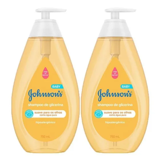 Kit Com 2 Shampoos Johnsons Baby Regular 750ml Foto 1