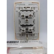 Kit Com 2 Tomadas Padrão Americano (bege) - Pialplus Cor Bege Foto mini  2