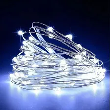Kit Com 20 Fio Led Luz De Fada Tamanho 2 Metros Branca Luzes Branco Foto mini 4