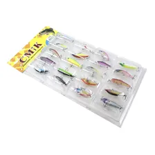 Kit Com 20 Iscas Artificiais Cmik Meia-água - Diversas Foto mini 1