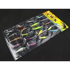 Kit Com 20 Iscas Artificiais Cmik Meia-água - Diversas Foto mini 2