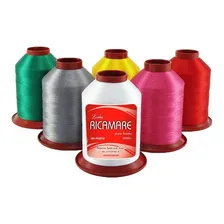 Kit Com 20 Linhas De Bordado Ricamare 4000m Cor Vermelho Foto  mini 1