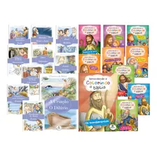 Kit Com 20 Livros Bíblicos - 10 Para Colorir E 10 Para Ler Foto  mini 1