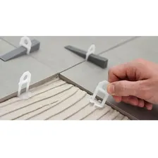 Kit Com 200 Espaçador Nivelador Porcelanato 1,5mm E 40 Cunha Foto mini 4