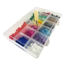 Kit Com 280 Botões Coloridos Pressão Tamanho 12 + Furador Foto mini 2