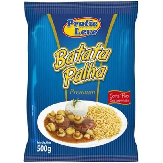 Kit Com 3 Batata Palha Pratic Leve Corte Tradicional 500g Foto 1