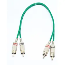 Kit Com 3 Cabos Rca 2+2 Rca Metal Blindado Profissional 50cm Foto mini 4