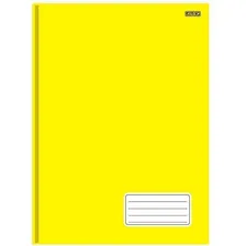 Kit Com 3 Cadernos Brochura Grande 96 Folhas Amarelo Foto  mini 1