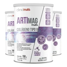 Kit com 3 colágeno tipo 2 ii em pó neutro 150g chá mais Clinicmais Foto  mini 1