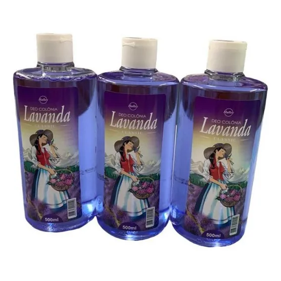 Kit Com 3 Deo-colonia Lavanda Halley Original 500 Foto 1