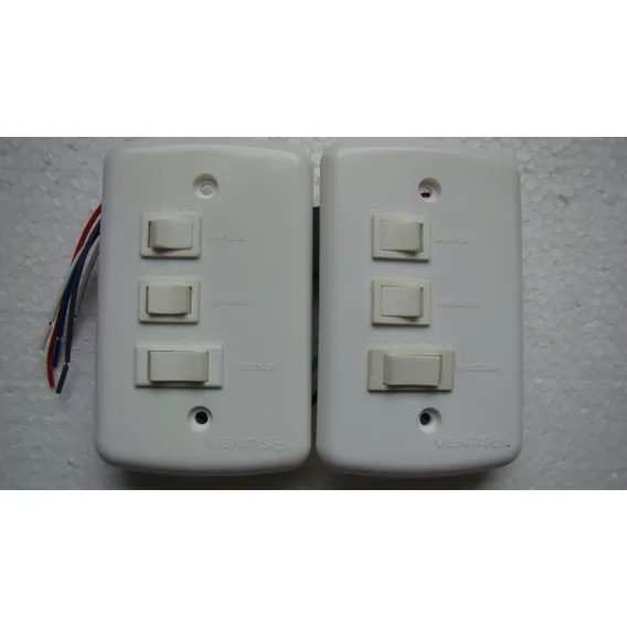 Kit Com 3 Dimer, Interruptor Ou Controle Parede Para Todos Ventiladores De Teto Ventisol Com Capacitor 127 Volts Foto 1