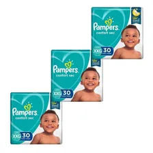 Kit Com 3 Fraldas Pampers Comfort Sec Xxg 30 Foto  mini 1