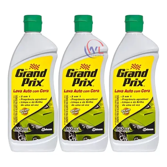 Kit Com 3 Lava Auto Com Cera Grand Prix 200ml Sc Johnson Foto 1