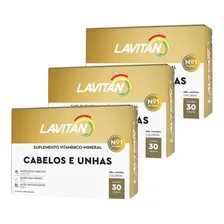 Kit Com 3 Lavitan Hair Cabelos E Unhas Total 90 Cápsulas Sabor Sem Sabor Foto mini 1