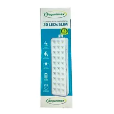 Kit Com 3 Luminária Luz De Emergência 30 Leds Segurimax Super Slim Cor Led Foto mini 4