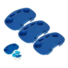 Kit Com 3 Mesa Portátil Mor Azul Para Cadeira De Praia Foto  mini 1