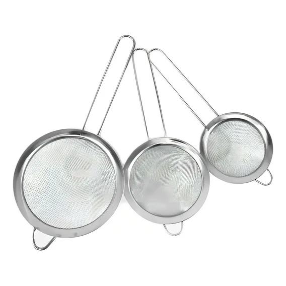 Kit Com 3 Peneiras Inox Cozinha Pmg Foto 1