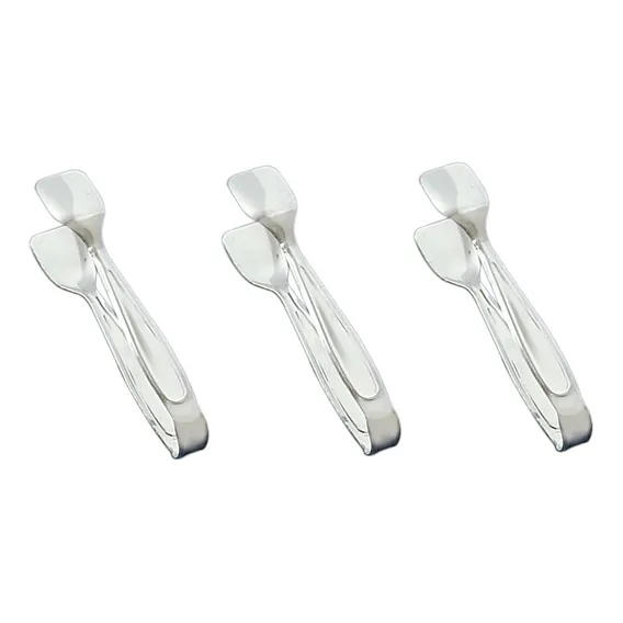 Kit Com 3 Pinça Pegador Churrasco, Salgadinho, Doces Em Inox Foto 1
