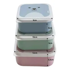Kit Com 3 Potinhos Gumy Rosa Buba 12603 Com Tampa 3 Unidades Foto mini 4