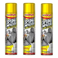 Kit Com 3 Spray Espuma Limpa Estofado Tecido Couro Luxcar Foto mini 1