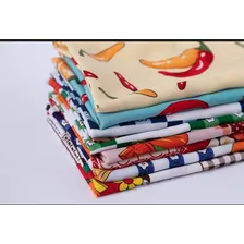 Kit Com 3 Toalhas De Chá Estampada Lindas Cor Sortidas Foto mini 1
