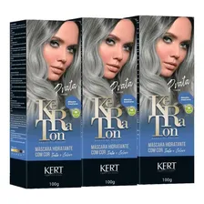 Kit Com 3 Tonalizantes Keraton Banho De Brilho Prata Kert Foto mini 1