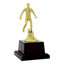 Kit Com 3 Troféus De Futebol Goleiro Artilheiro E Jogador Cor Preto dourado Vitoria 600110 Foto mini 3