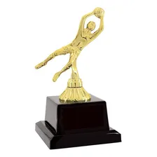 Kit Com 3 Troféus De Futebol Goleiro Artilheiro E Jogador Cor Preto dourado Vitoria 600110 Foto mini 4