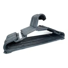 Kit Com 30 Cabides Adulto Kombate Preto Plástico Achatado Foto  mini 1