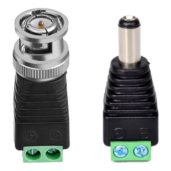 Kit Com 30 Conector - 20 Bnc Borne + 10 P4 Macho Para Cftv Foto 1