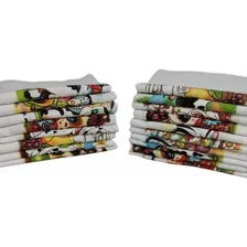 Kit Com 30 Panos - Jogo Pano De Prato Estampado - Atacado Liso Foto mini  2