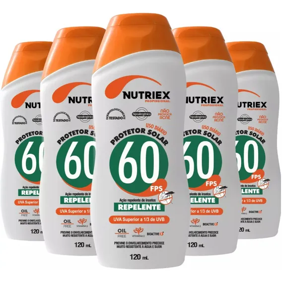 Kit Com 30 Protetor Solar Fps 60 1/3 Uva C/ Repelente 120ml Foto 1