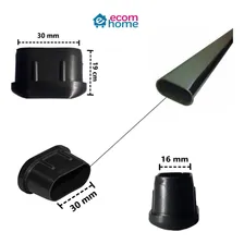 Kit Com 32 Ponteiras Interna Pés Cadeira Iso Oblongo Cor Preto Foto mini  2