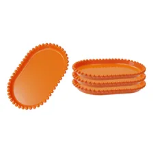 Kit Com 4 Bandejas Pérola 20x13cm Cor La - Laranja Foto mini 1