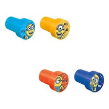 Kit Com 4 Carimbos Autotintado Minions Encaixe P/ Lápis Tris Foto mini 1