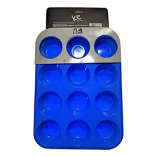 Kit Com 4 Cartelas De Forma De Silicone Mini Pudim Mini Bolo Cor Variados Foto mini 1