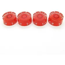 Kit Com 4 Knob Vermelho Guitarra Les Paul Sg Prs Foto mini 3