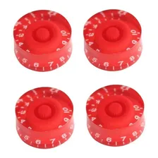 Kit Com 4 Knob Vermelho Guitarra Les Paul Sg Prs Foto mini 1