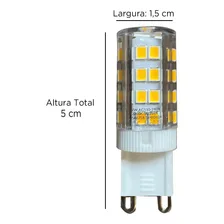 Kit Com 4 Lâmpadas Led G9 7w Branco Quente 3000k Bivolt Foto mini 3