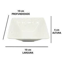 Kit Com 4 Molheira Porcelana Louça Branca C/ Colher Foto mini 4