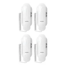 Kit Com 4 Monofones Para Interfone Universal Agl S-100 Cor Branco Foto mini 1