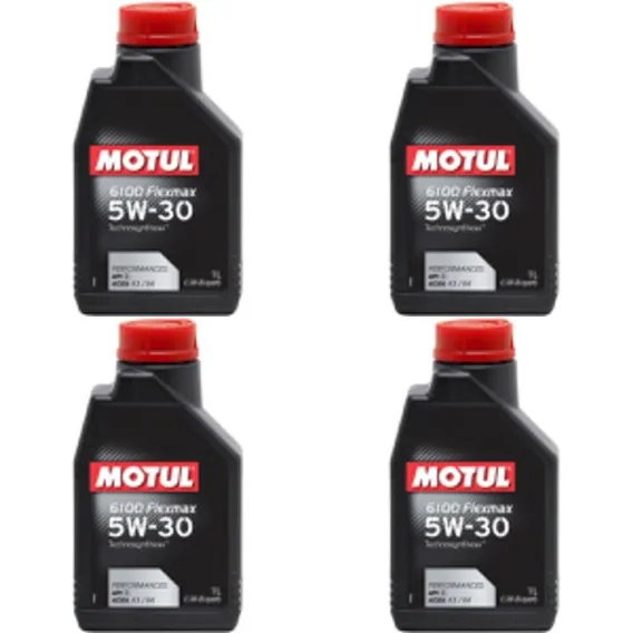 Kit com 4 Motul 5w30 Sl Semi Sintético 6100 Flex Max 1L Foto 1