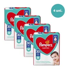 Kit Com 4 Pacotes Fraldas Pampers Supersec Atacado Barato M Foto mini 2