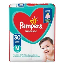 Kit Com 4 Pacotes Fraldas Pampers Supersec Atacado Barato M Foto mini 1