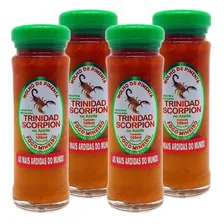 Kit Com 4 Pimenta Trinidad Scorpion No Azeite 100ml Legítima Foto  mini 1