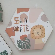 Kit Com 4 Placas - Safari Com Frases Foto mini 2