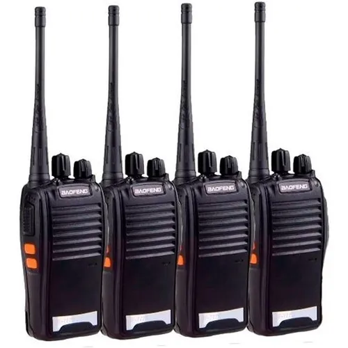 Kit Com 4 Radios Baofeng 777s Bandas de freqüência 433 Cor Preto Foto 1