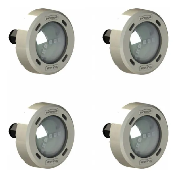 Kit Com 4 Refletor Led Rgb 9w Piscina Até 25 M² Sodramar Foto 1