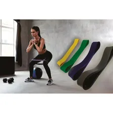 Kit Com 4 Rubber Band Mini Band Faixa Elástica Pilates Fisioterapia Foto mini  3